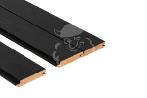 Szauna lambéria 15x140mm Fehérnyár - fekete színre kezelt STS4